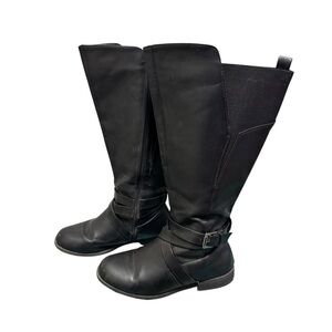 Reitman's Black Wide Calf Boots Size 8W
